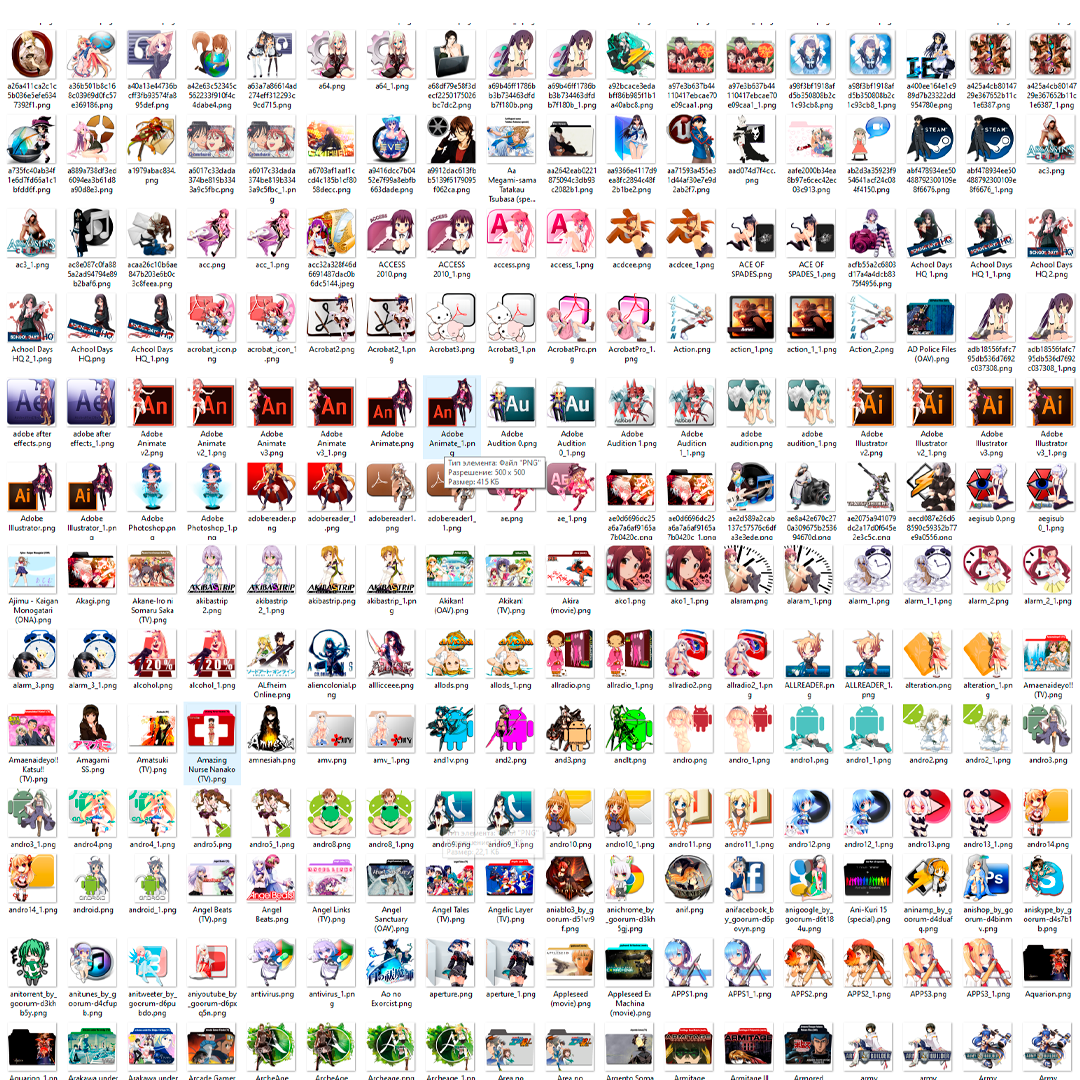 Mega Anime Icon Library: 17,700+ Professional Custom Icons for Desktop Setup
