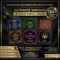 Ultimate Vintage & Gold Ornaments Mega Pack — Premium AI Vector Collection