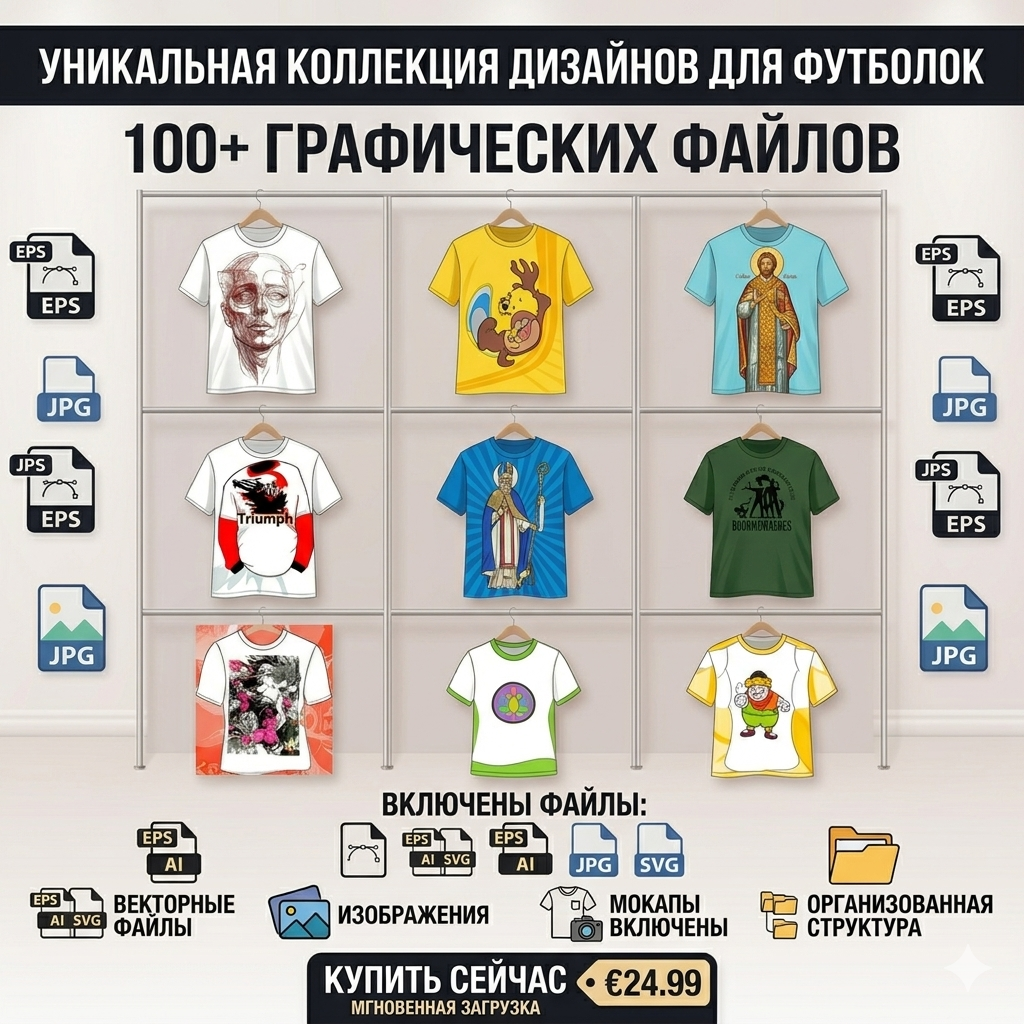 Premium Vector Apparel Design Collection | 100+ Professional Files