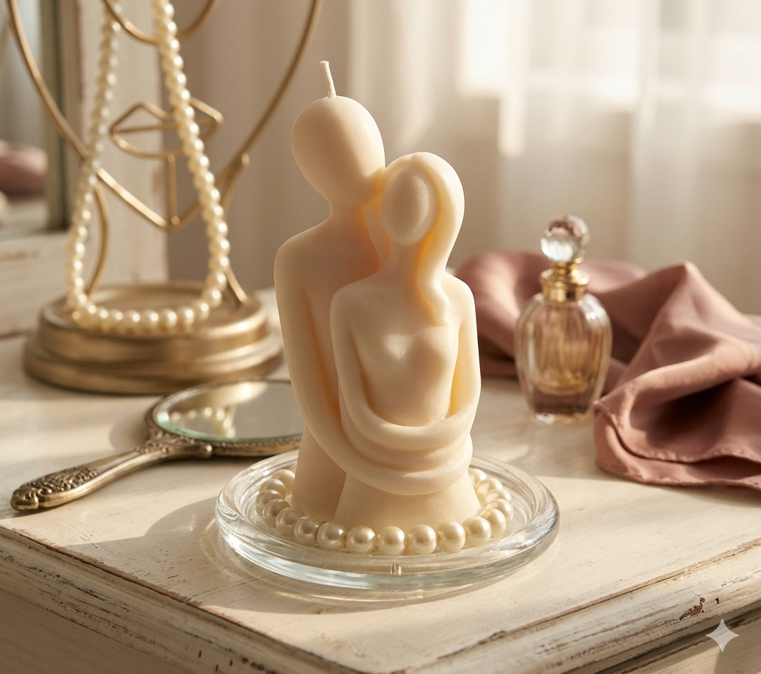 Интерьерная свеча «Объятия» из натурального воска (Grace Decor)