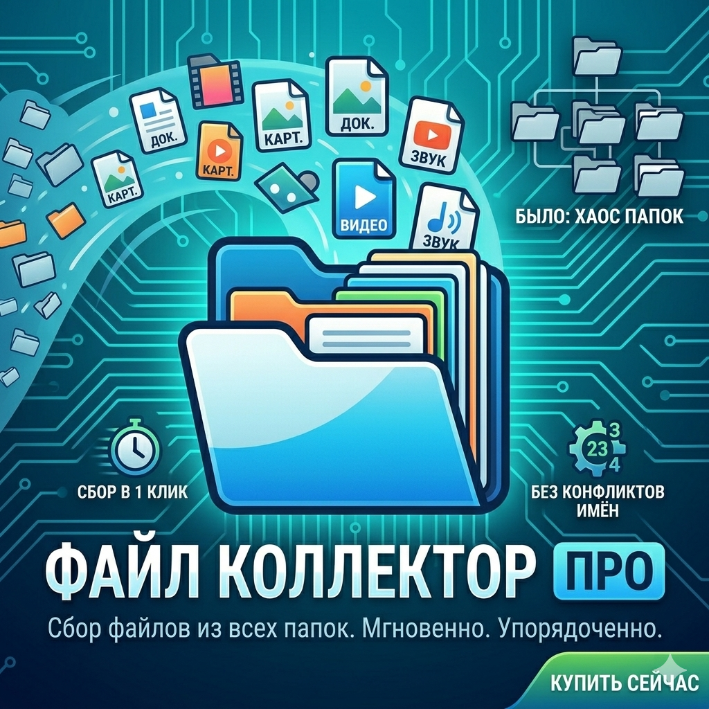 Мгновенная сортировка и сбор файлов. Вы устали вручную «вытаскивать» файлы из десятков папок?