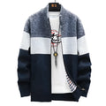 Mens Fleece Zipper Cardigan Winter Jacket Sweater