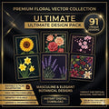 Premium Floral Vector Cards Collection — 91 Aesthetic AI Files